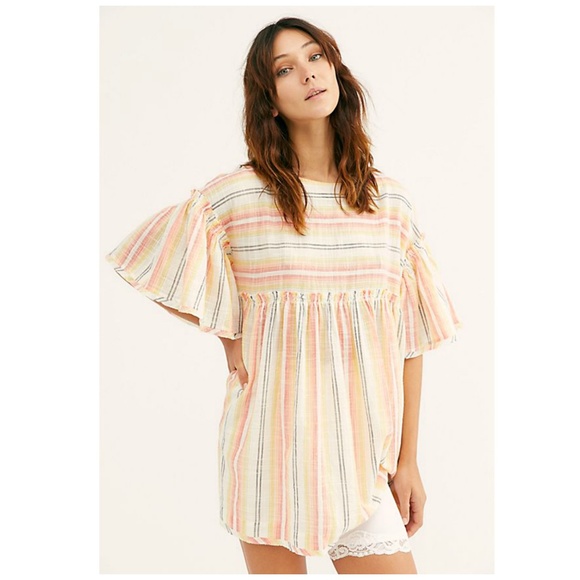 Free People Sunray Summer Nights Striped Top - Picture 2 of 3